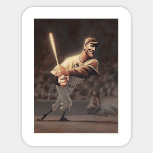 Lou Gehrig Sticker by JamesBennettArt